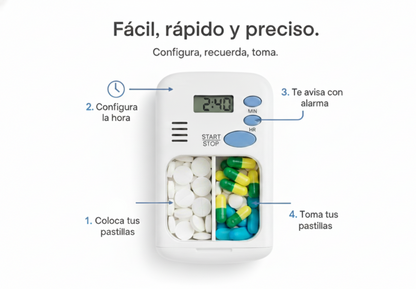CareWise™ Pastillero Inteligente con Alarma